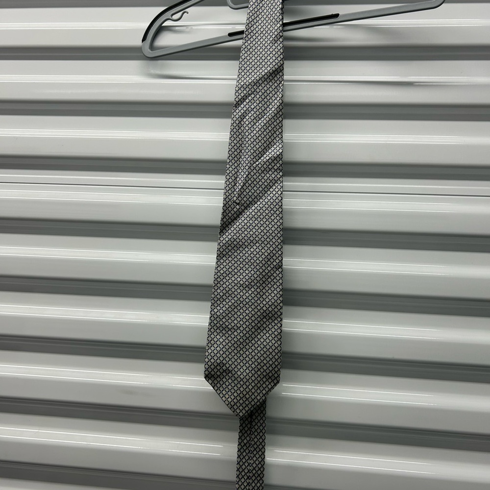 Faconnable Men's Tie – Blue and Tan (Pre-Owned)